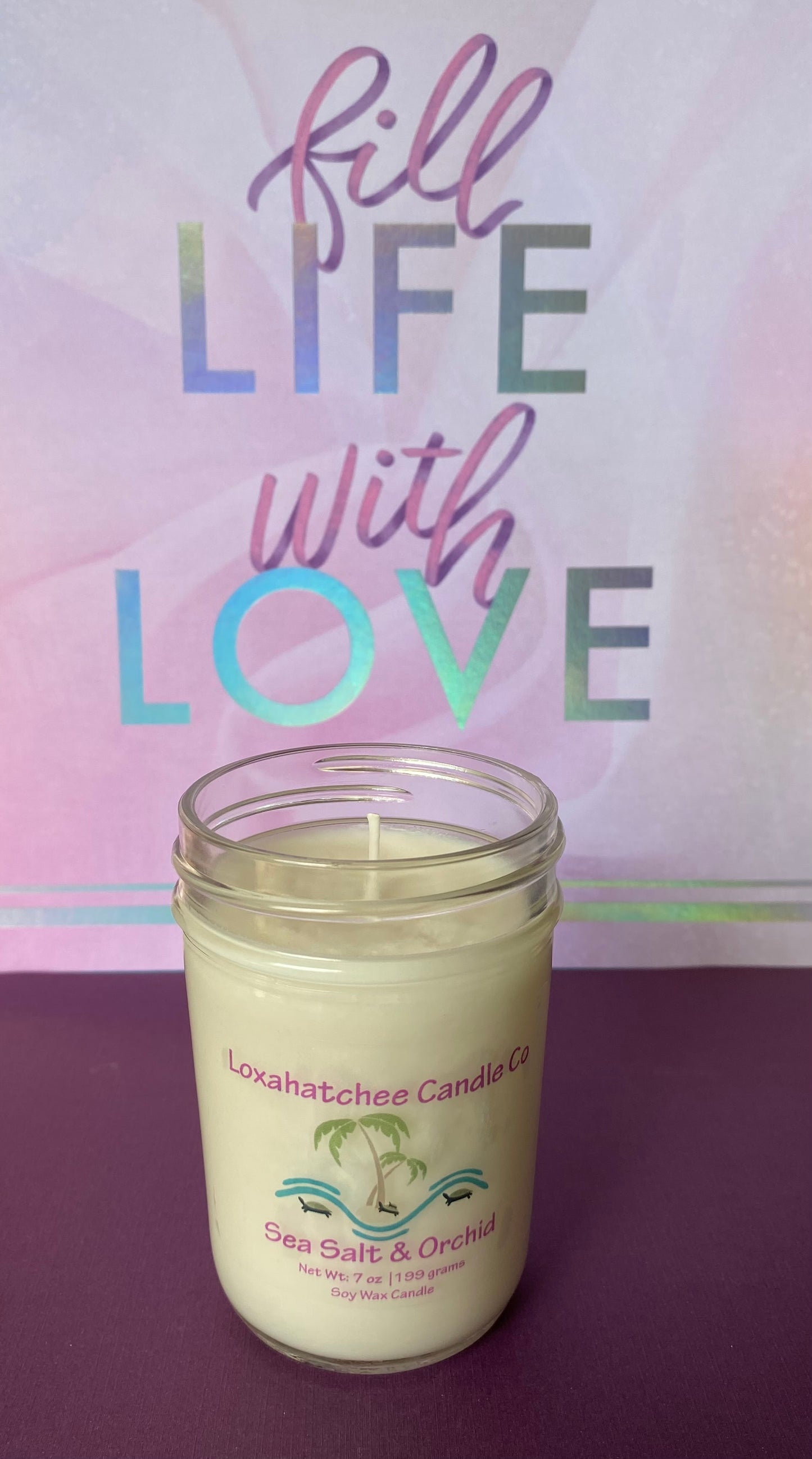 Sea Salt and Orchid Soy Wax Candle